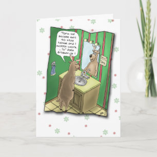 Tarjetas de Navidades divertidas: Navidades de tra