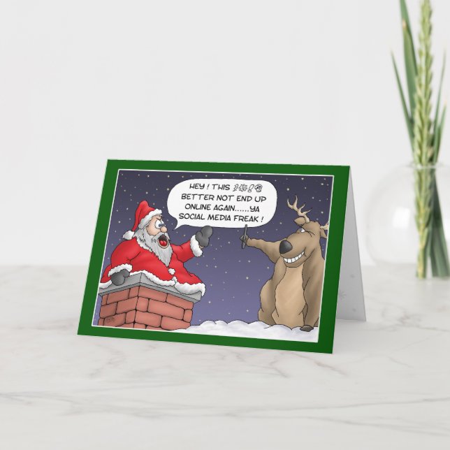 Tarjetas de Navidades divertidas: Publicación en l (Anverso)