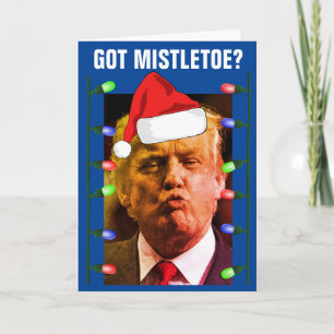 TARJETAS DE NAVIDADES DONALD TRUMP KISS FUNNY