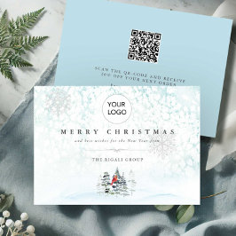 Tarjetas de Navidades empresariales con logotipo y