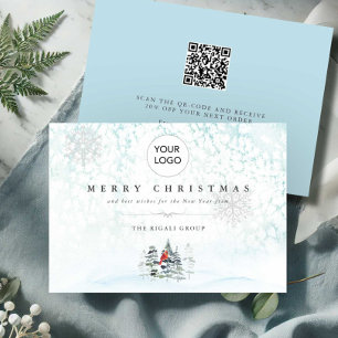 Tarjetas de Navidades empresariales con logotipo y