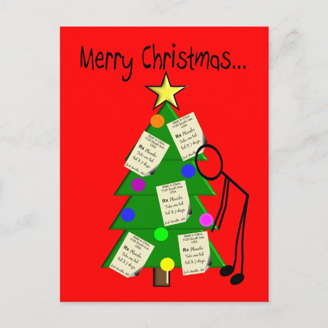 Tarjetas de Navidades farmacéuticos (Anverso)