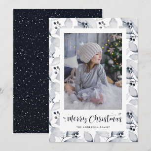 Tarjetas de Navidades fotográficos botánicos de co