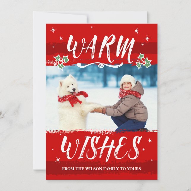 Tarjetas de Navidades fotográficos de vacaciones | (Anverso)