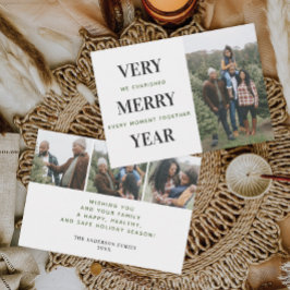 Tarjetas de Navidades fotográficos mínimas de muy 