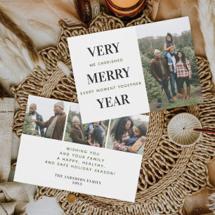 Tarjetas de Navidades fotográficos mínimas de muy 