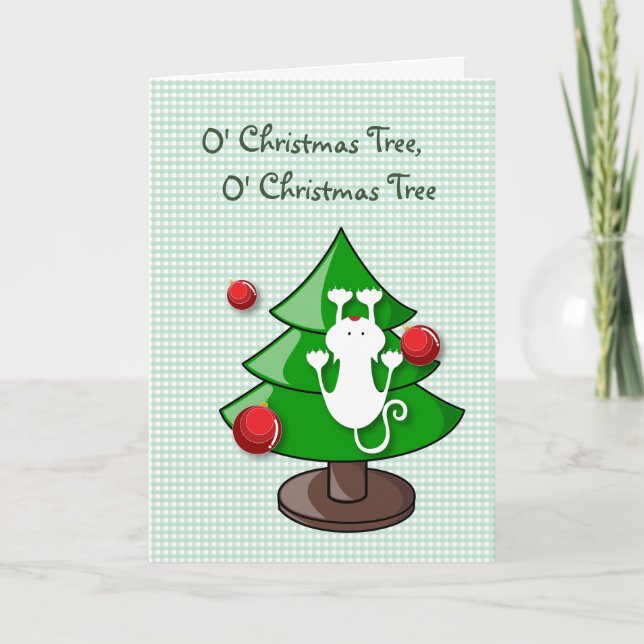 TARJETAS DE NAVIDADES GATO DIVERTIDAS (Anverso)