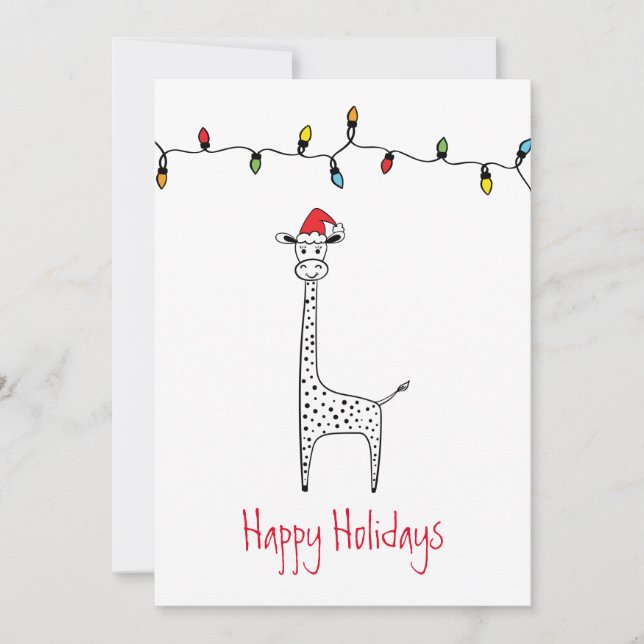 Tarjetas de Navidades Giraffe Navidades (Anverso)