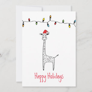 Tarjetas de Navidades Giraffe Navidades