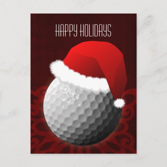 tarjetas de Navidades golfistas (Anverso)