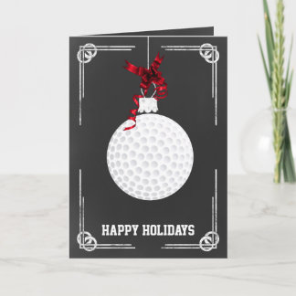tarjetas de Navidades golfistas de pizarra
