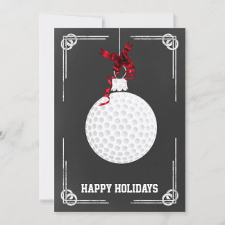 tarjetas de Navidades golfistas de pizarra