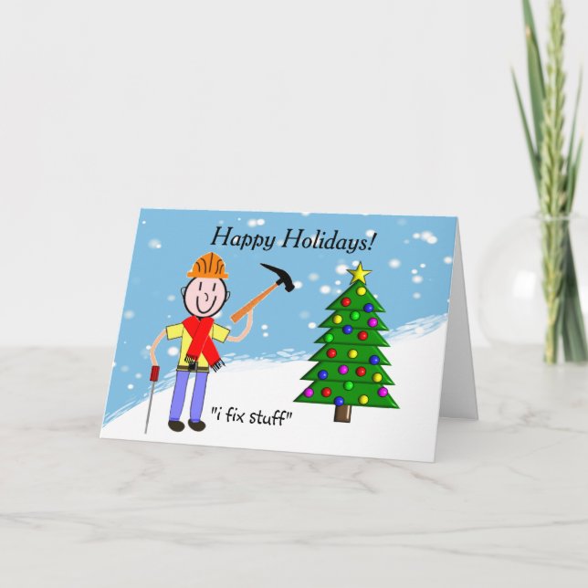 Tarjetas de Navidades Handyman (Anverso)