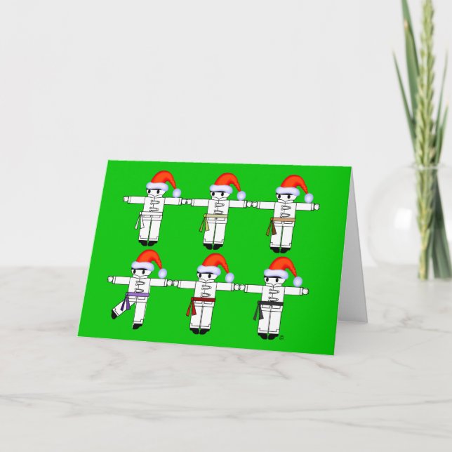 Tarjetas de Navidades Kung Fu Kickers Holday (Anverso)