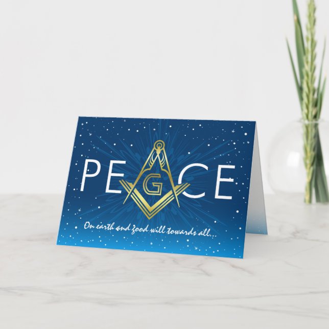 Tarjetas de Navidades masónicos | Festividad de ma (Anverso)