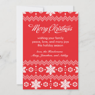 Tarjetas de Navidades no fotográficas para suéter 