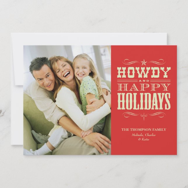Tarjetas de Navidades occidentales de Howdy (Anverso)