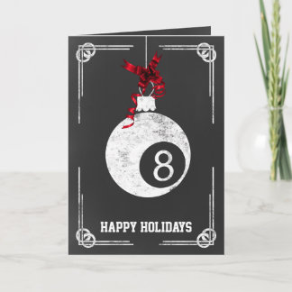 tarjetas de Navidades para jugadores de billar de