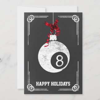 tarjetas de Navidades para jugadores de billar de