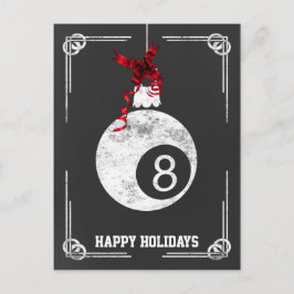 tarjetas de Navidades para jugadores de billar de 