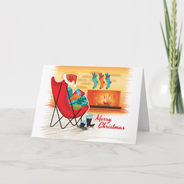 Tarjetas de Navidades para sillas modernas de medi (Anverso)