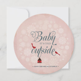 Tarjetas de Navidades personalizadas rosadas no fo