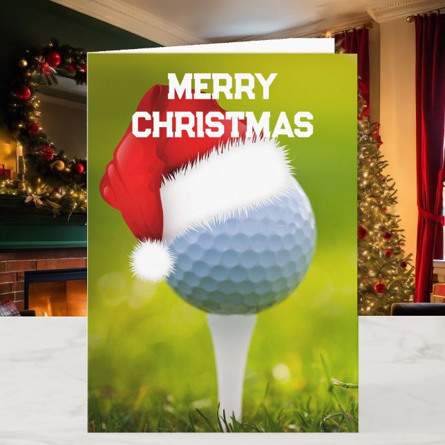 Tarjetas de Navidades Personalizados Golf & Santa  (Subido por el creador)