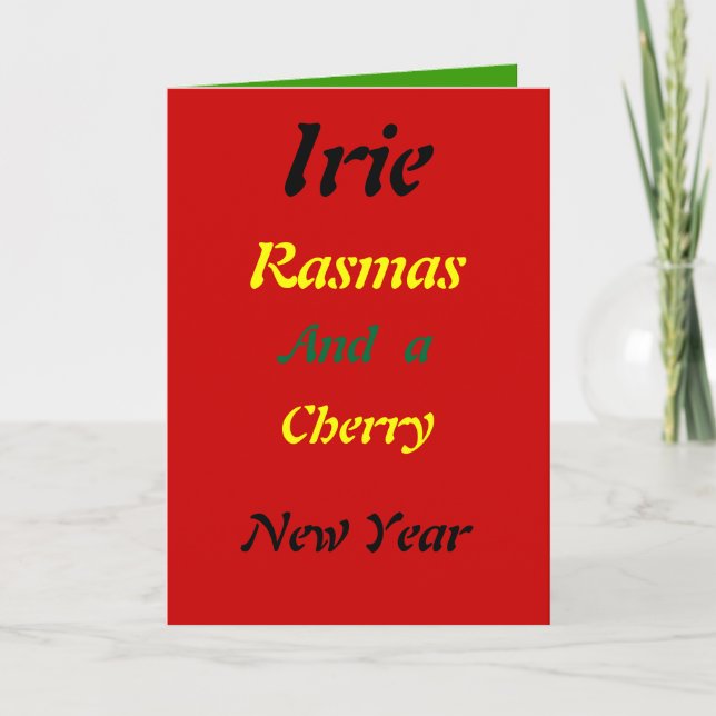 Tarjetas de navidades rasta irie (Anverso)