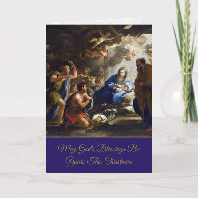 Tarjetas de Navidades religiosos | Bendiciones de  (Anverso)