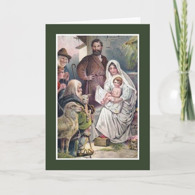 Tarjetas de Navidades religiosos | Familia Santa 6 (Anverso)