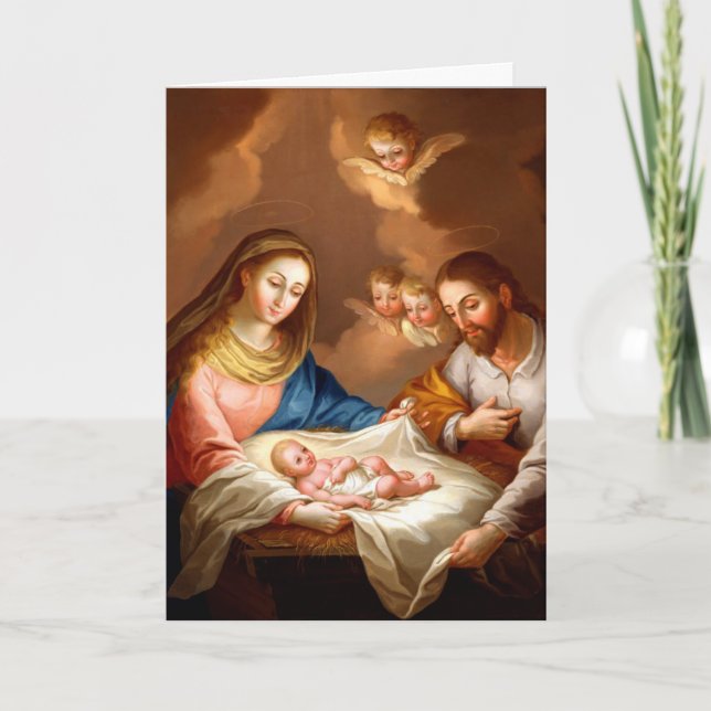 Tarjetas de Navidades religiosos | Natividad 2 (Anverso)