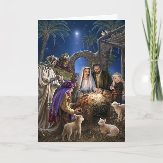 Tarjetas de Navidades religiosos | Natividad 4 (Anverso)