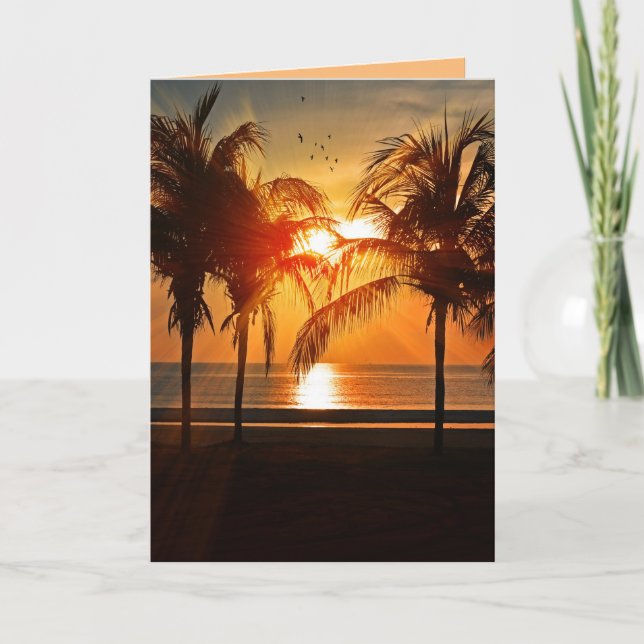 TARJETAS DE NAVIDADES TROPICAL BEACH (Anverso)