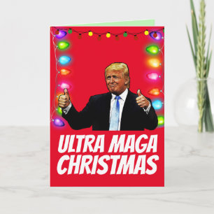 Tarjetas de Navidades ULTRA MAGA DONALD TRUMP
