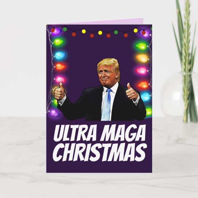 Tarjetas de Navidades ULTRA MAGA DONALD TRUMP (Anverso)