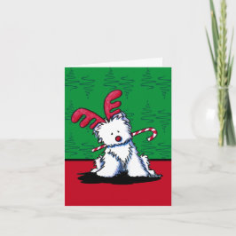 Tarjetas de Navidades Westie de KiniArt
