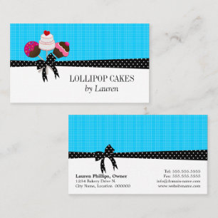 Tarjetas de Negocio Aqua Cake Pops