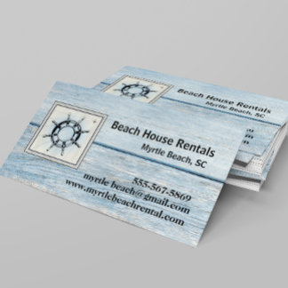 Tarjetas de Negocio de Alquiler de Casa de Playa