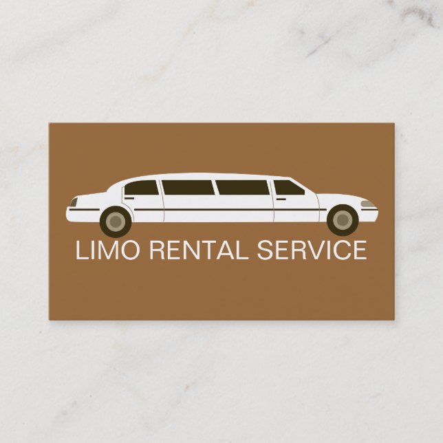 Tarjetas de Negocio de Alquiler de Limos (Anverso)