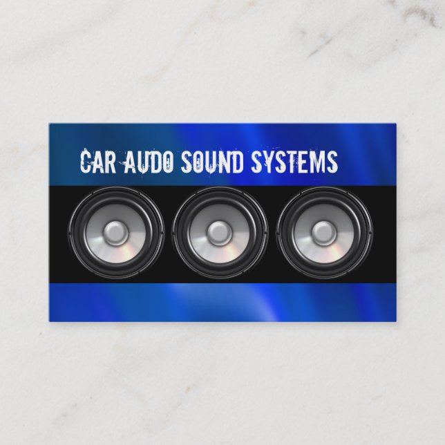 Tarjetas de Negocio de Audio para Autos (Anverso)