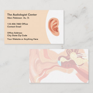 Tarjetas De Negocio De Audiólogo Y Otolaringólogo