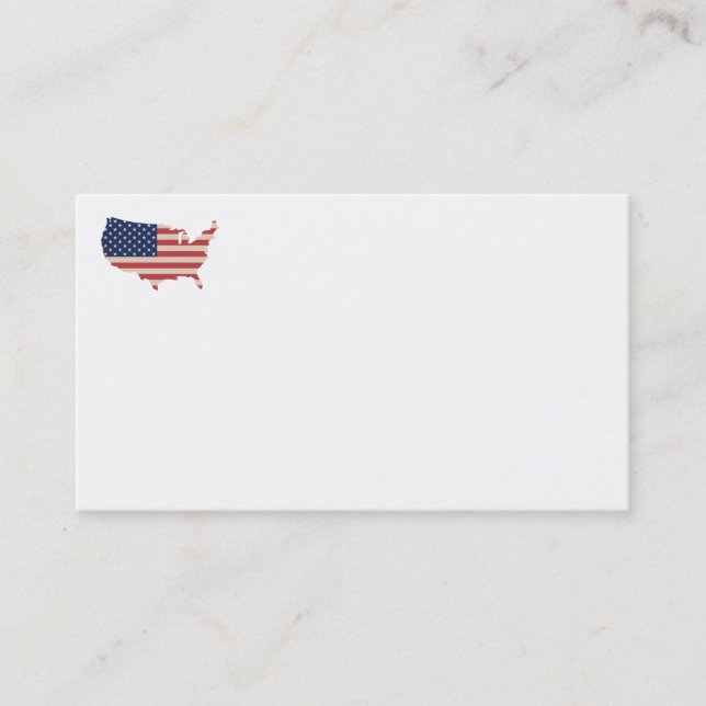 Tarjetas De Negocio De Bandera De Estados Unidos (Anverso)