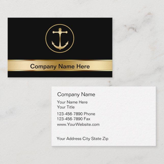 Tarjetas de Negocio de Barcos (Anverso / Reverso)