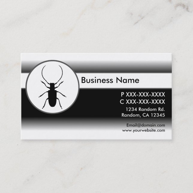 Tarjetas de negocio de bicho de bicho de escarabaj (Anverso)