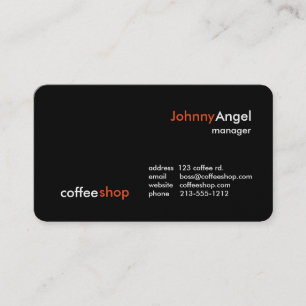 Tarjetas de Negocio de Cafetería