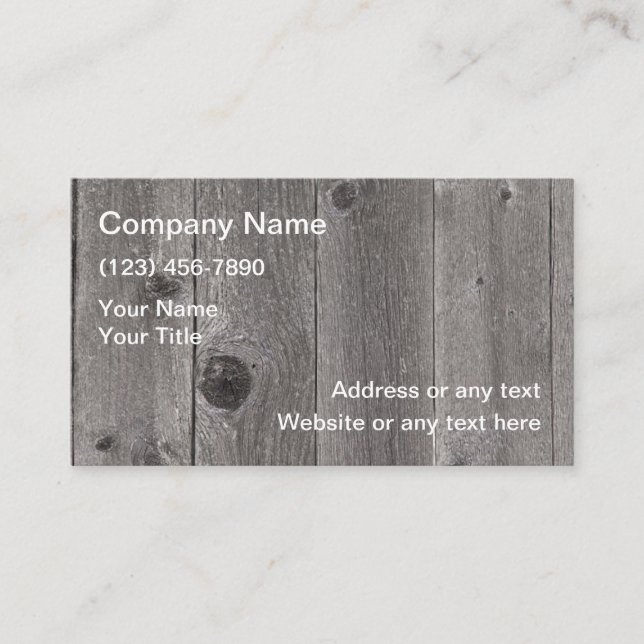 Tarjetas de Negocio de Carpintería de Construcción (Anverso)