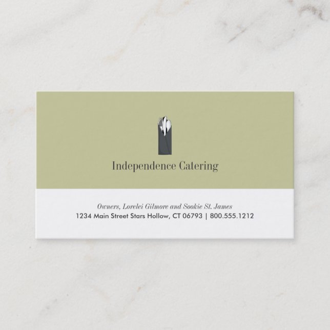 Tarjetas de Negocio de Catering (Anverso)