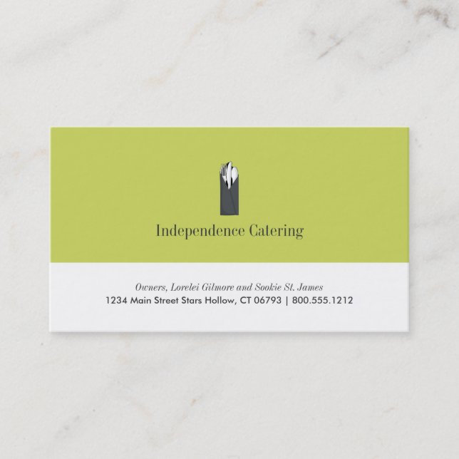 Tarjetas de Negocio de Catering (Anverso)