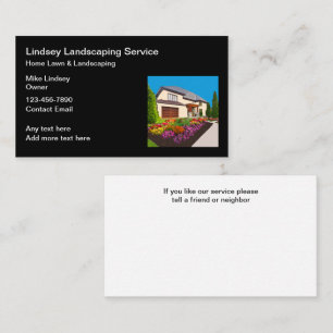 Tarjetas De Negocio De Césped Doméstico Y Paisajis