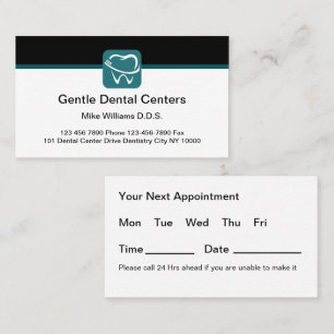 Tarjetas de Negocio de Cita de Dentista Presupuest